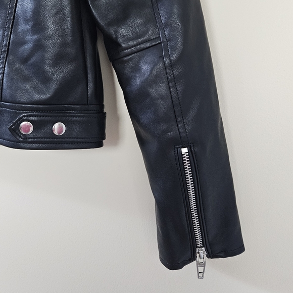 BlankNYC Black Faux Leather Edgy Moto Jacket Size Medium #12-20 - Picture 6 of 13